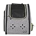 Petsfit Cat Backpack Carrier, Soft-Side Dog Backpack with Good Ventilation, Easy-Fit for Traveling, Hiking, Camping with Small Rabbits and Pets, Grey