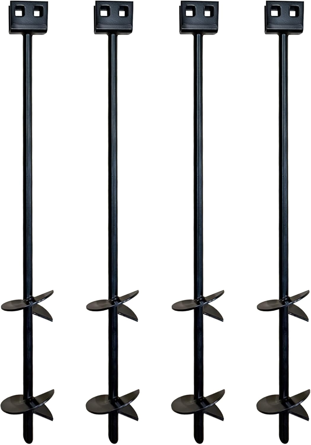 3/4" x 30" Mobile Home Double Disk Earth Auger Anchor, Heavy Duty Steel - RV, Camping, Tents, Trampolines, Deer Stands (4 Pack)