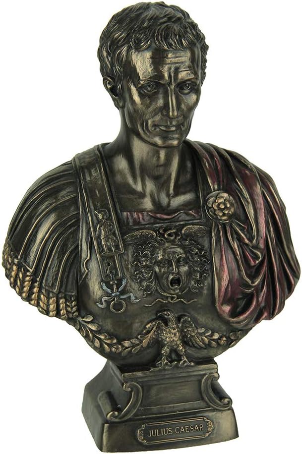 Veronese Design Bronze Finished Julius Caesar Bust Statue