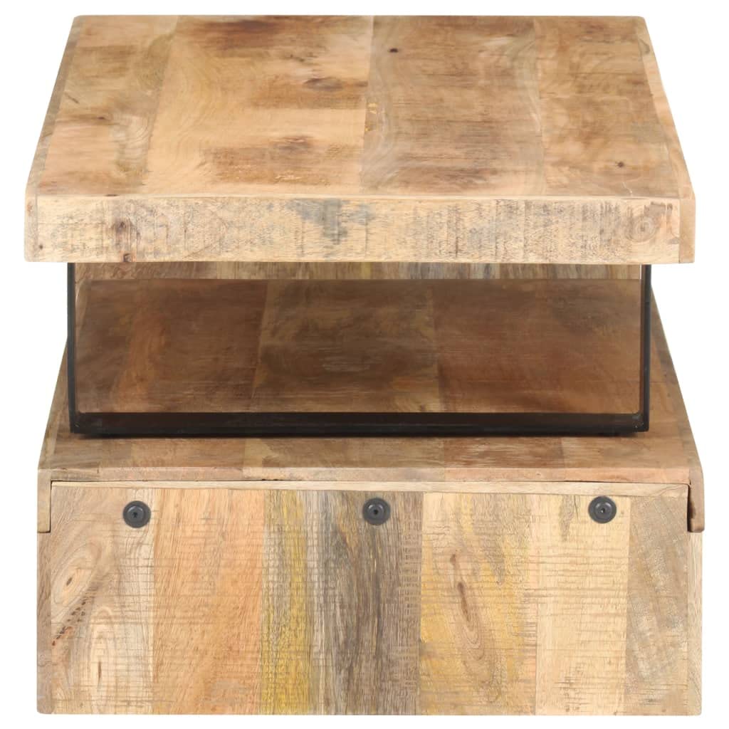 Générique Ensemble de Table Basse 2 pcs Bois de manguier Massif,Meubles, Tables, Tables Basses et Tables d'appoint, Tables Basses, Brun (Poids 19.44KG)