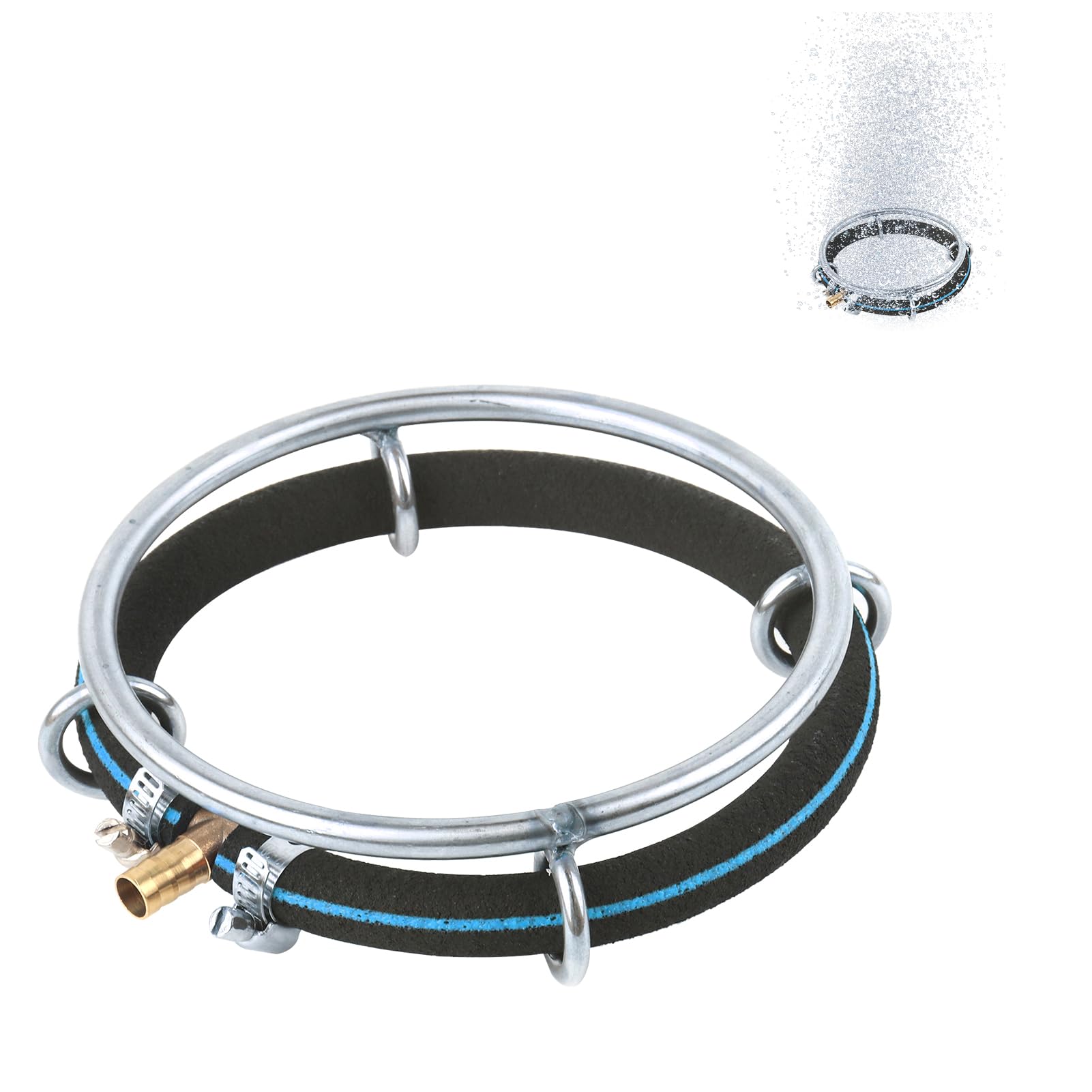 Pietra Per Aria Acquario - Rotonda, Diametro 6 Cm, Per Pompa Ad Aria, Con Collegamento Tubo 4mm