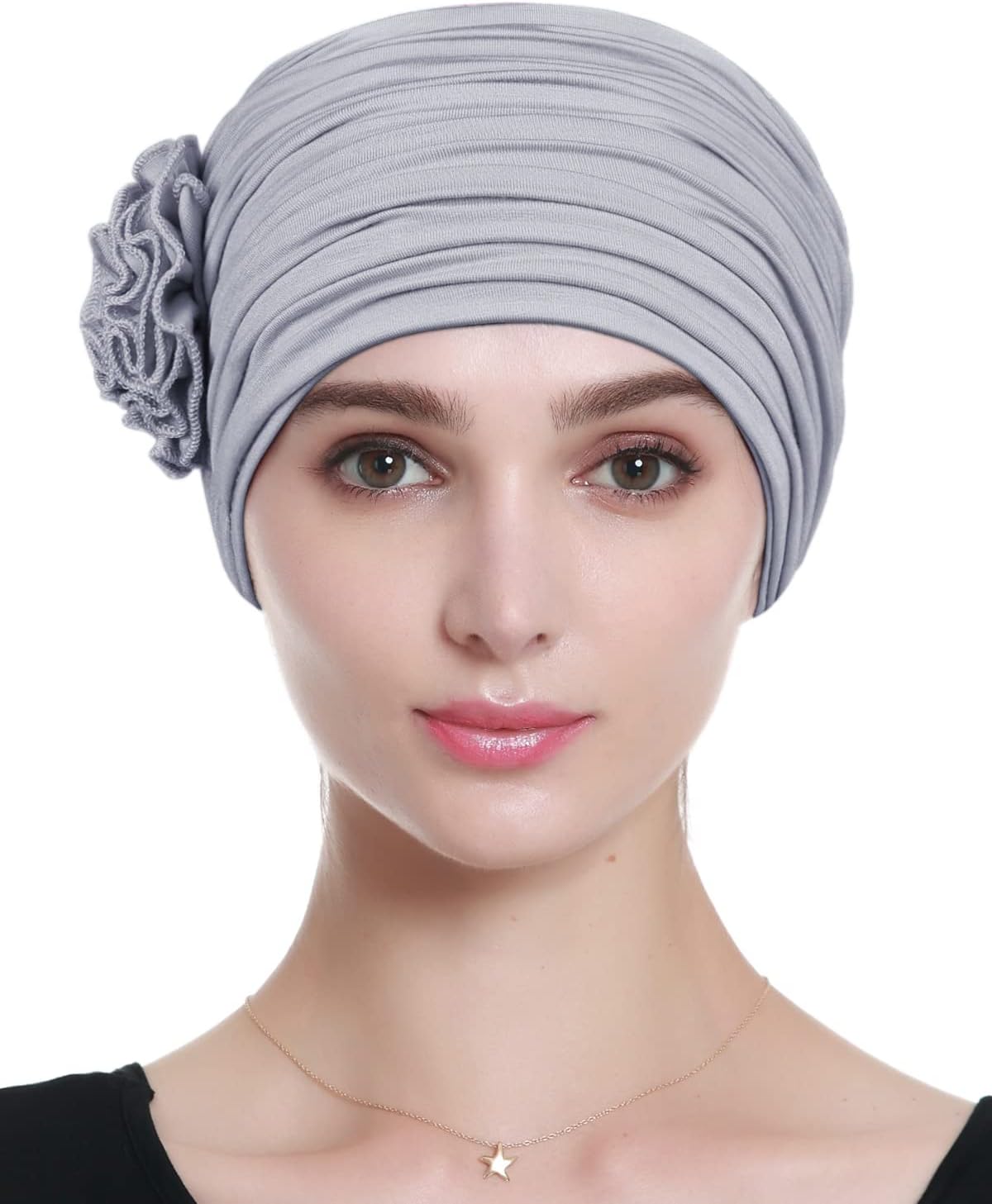 Alnorm Flower Design Chemo Hair Loss Caps Cancer Headwear for Women - Image 2