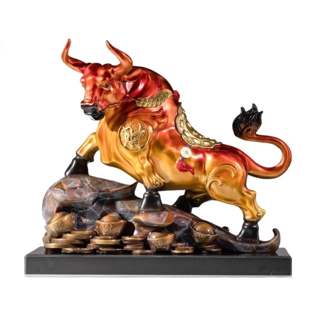 Bronze Living Room Ornaments Creative Copper Cow Ornaments Chinese Handicrafts Home Living Room Office Desktop Bookshelf Statues Ornaments to Attract Wealth