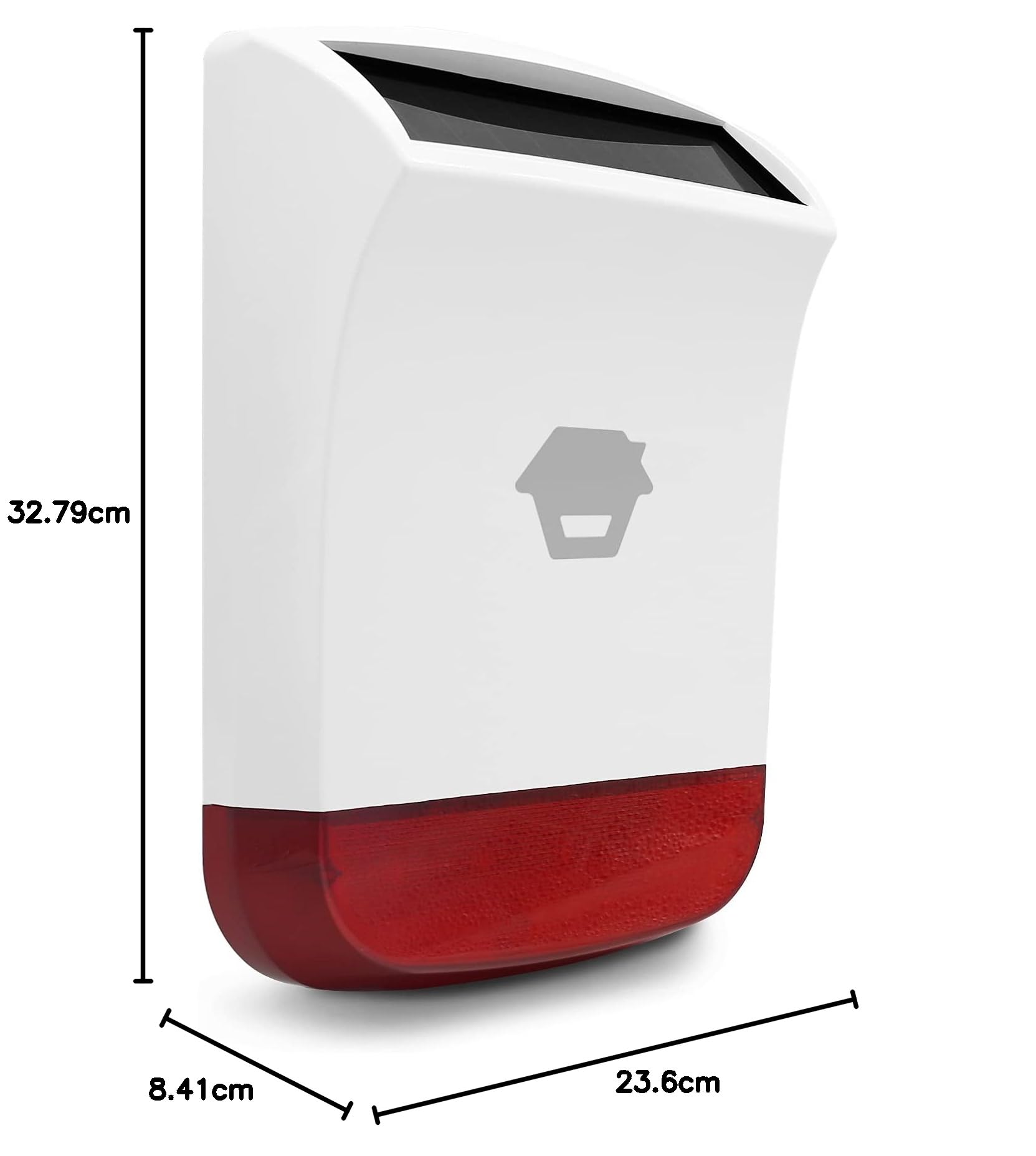 Chuango SPS-260 Sirène Solaire sans Fil - Alarme Antivol avec Lumière Stroboscopique Clignotante Rouge - Système de Sécurité Performant pour Maison - Volume 110 DB - Compatibles avec Accessoires