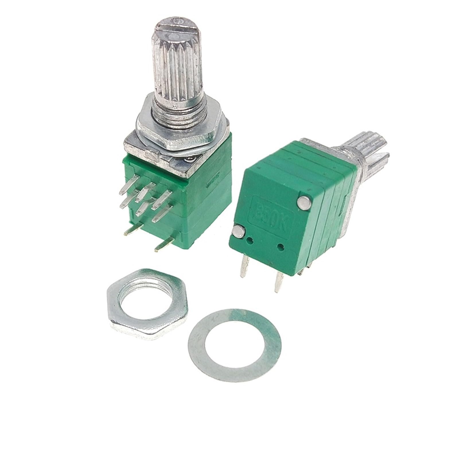5PCS 10k Potenziometro RK097N B5K 20K 50K 100K Amplificatore Audio Sigillato Lineare Potenziometri del Volume Resistenza 15mm Albero 8Pin(5K Ohm)