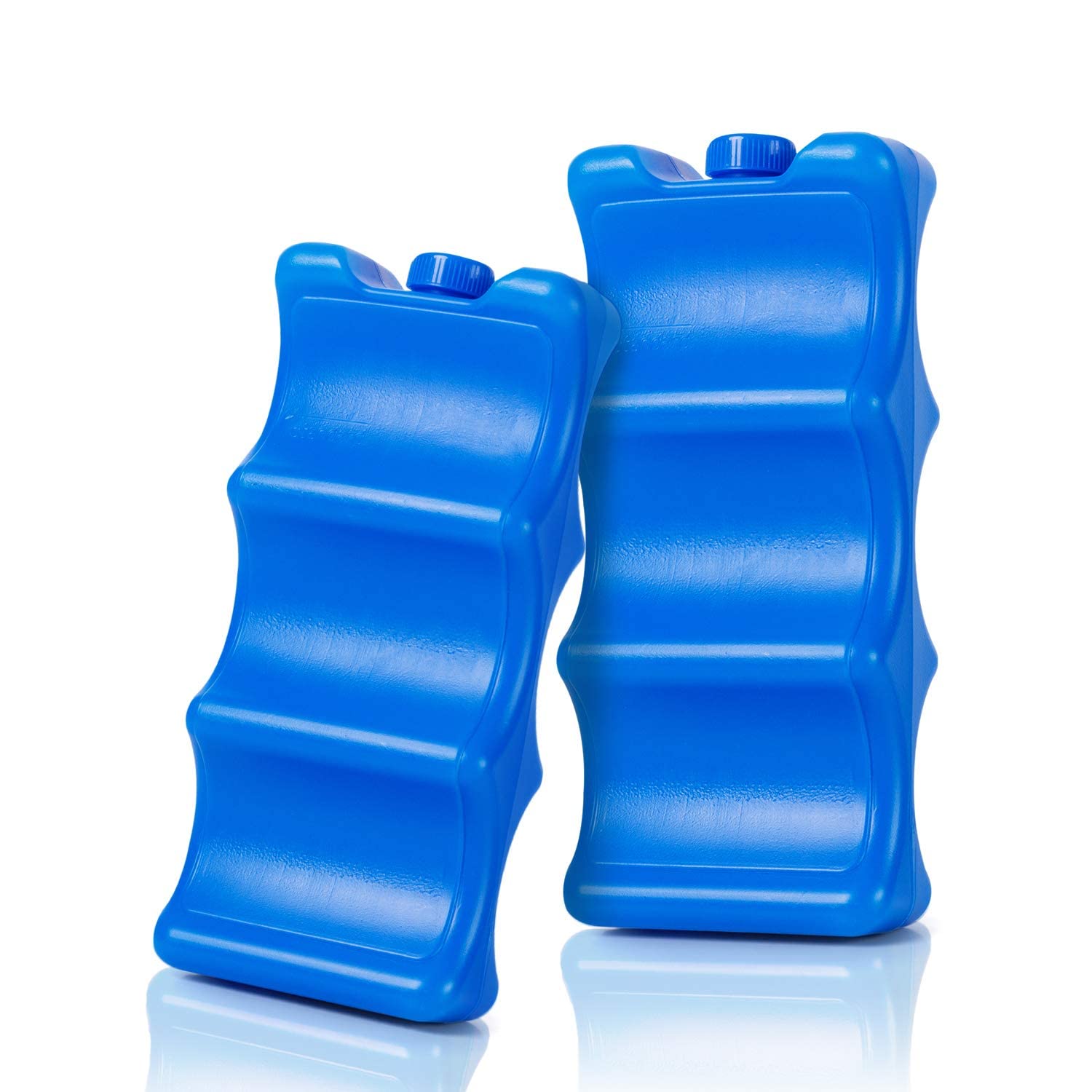 2-Pack Ice Packs, Long Lasting Reusable Cool Packs, Bottle Cooler Bag for Lunch Box, Beer Cans Soda, Camping Beach Picnic