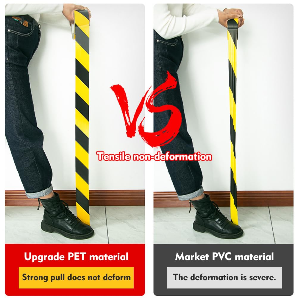 Hahhhha Hazard Tape,33m Waterproof Hazard Warning Tape,Black and Yellow Warning Tape,Dangerous Areas Extra Caution Tape,Safety Tape for Parking Place,Hotel,Highway,Vehicle Toll Station - Image 3