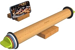 Joseph Joseph Adjustable Rolling Pin with Thickness Rings
