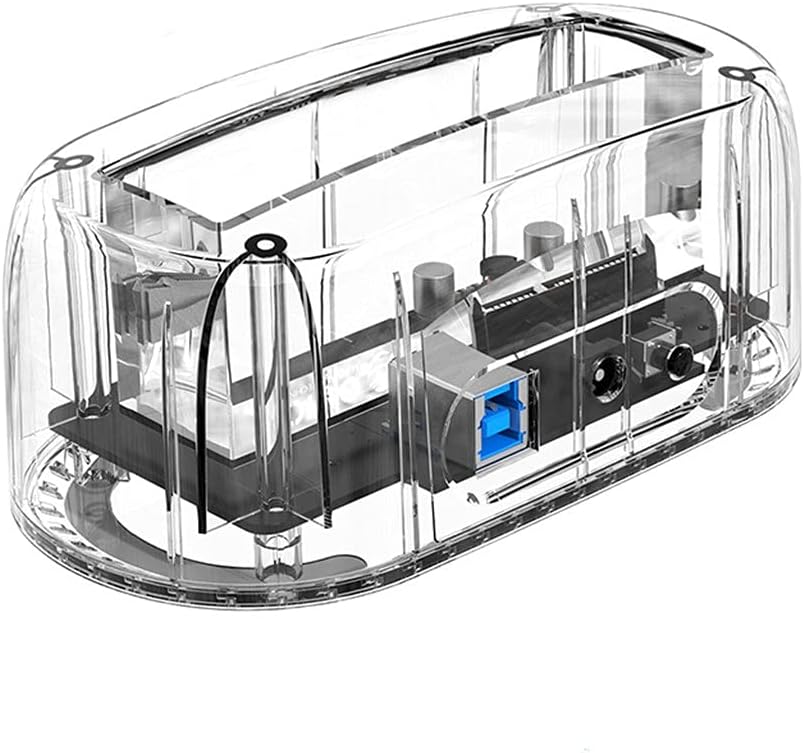 3.5 Inch USB to SATA Transparent HDD Docking Station USB3.0 5Gbps with 12V Power Adapter
