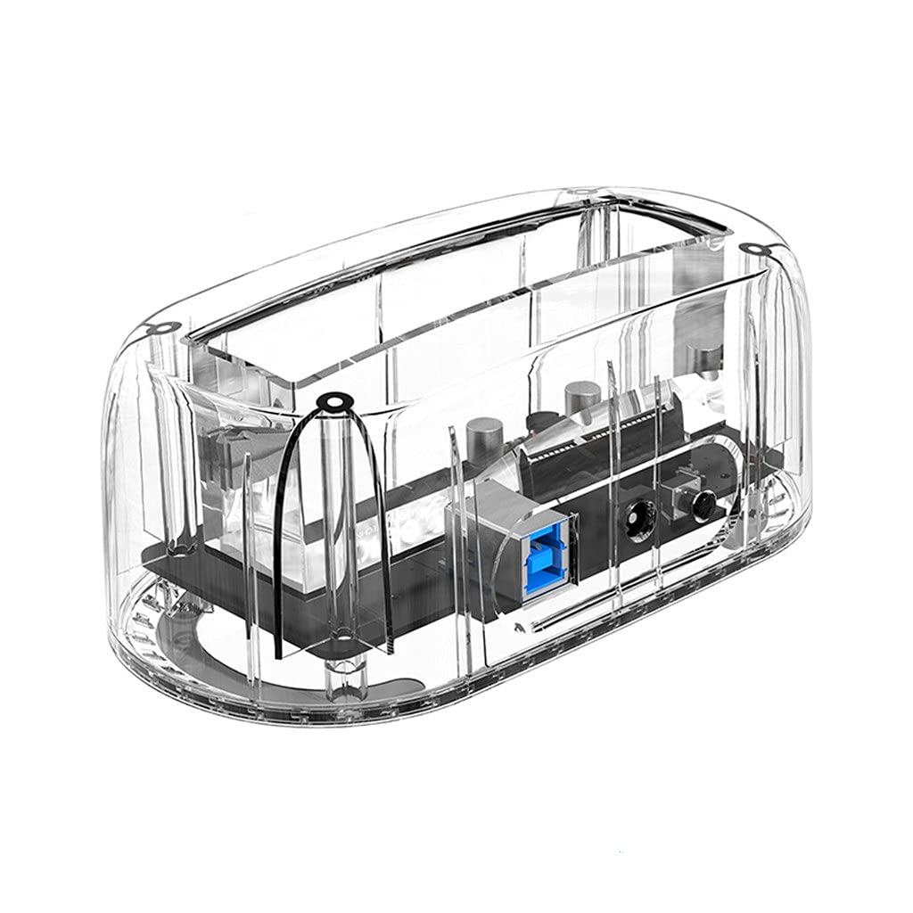 Base de conexión HDD SATA de 3.5 pulgadas transparente USB 3.0 con rendimiento de 5Gbps 8