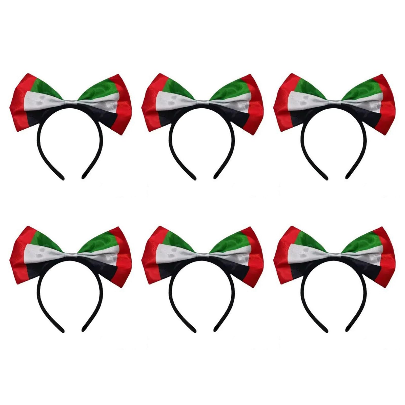 hogtnd 6-Piece Set of 2026 Football Event Headbands, Country Flags Pattern, Offer for Sports Events and Festivals, National Flags Headband