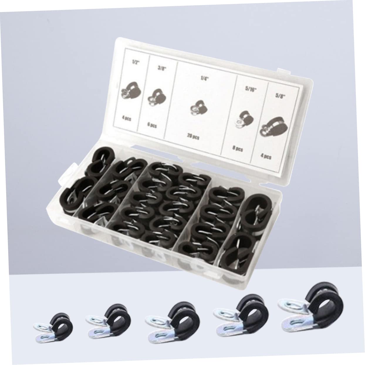Angoily 42pièces Collier De Serrage Pour Tuyau Collier De Serrage Pour Tube Pneumatique Applications Plomberie Automobile