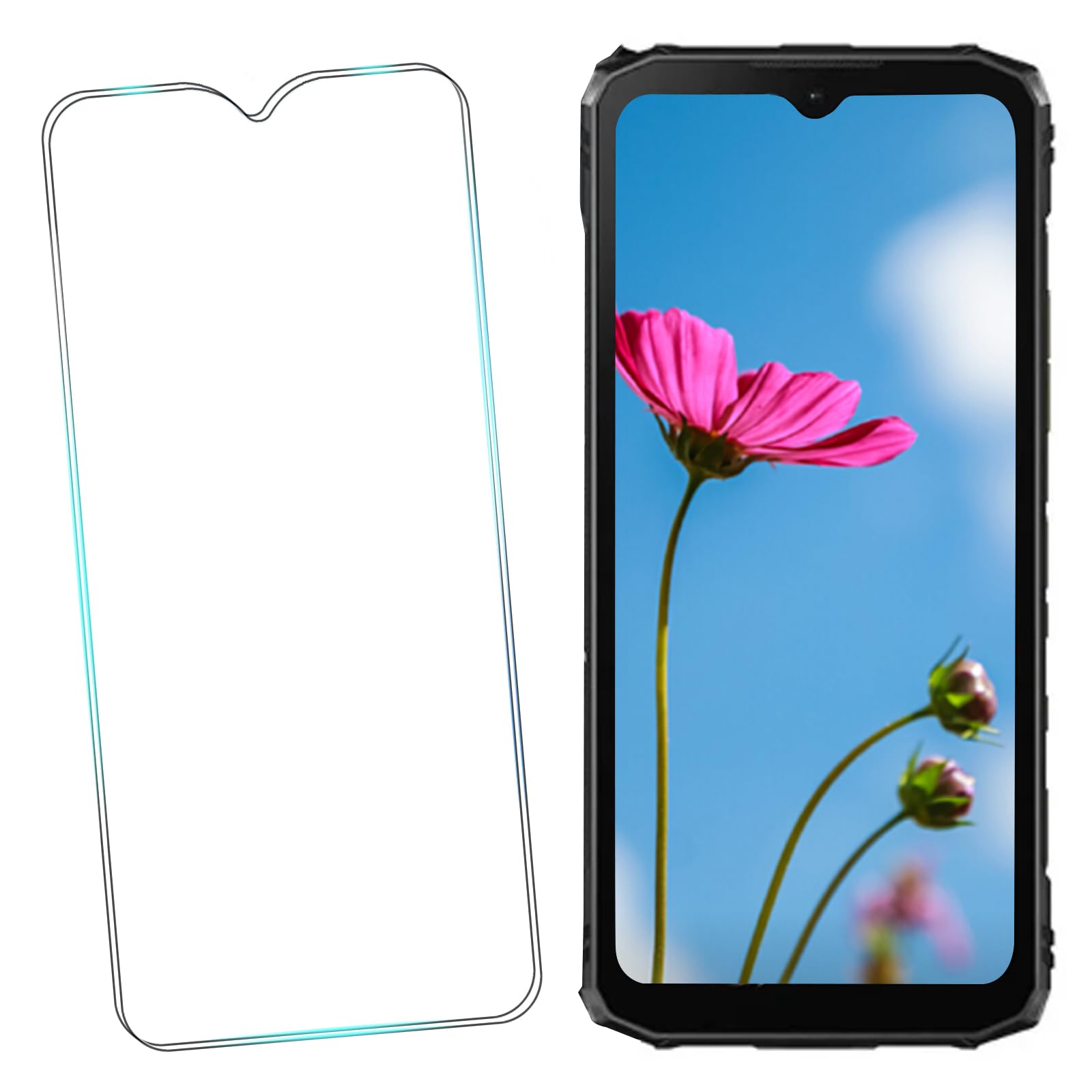 Glass for Doogee S Cyber Screen Protector Tempered Glass (6.58 inches),9H Hardness HD Clear Anti-Fingerprint Film [2-Pack]