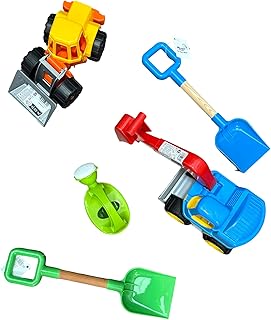 Juego de juguetes de playa para niños, camión y palas de colores, juegos de arena, 5 piezas