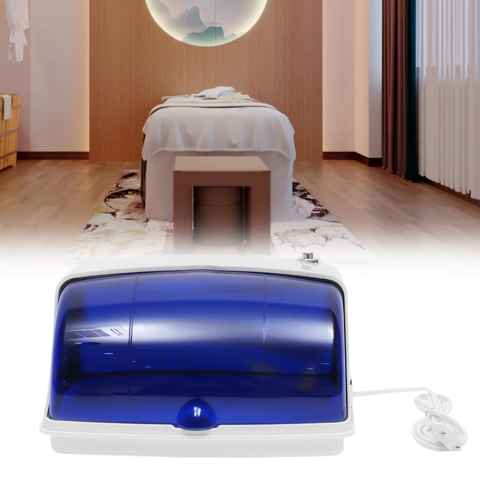 MINRS Esterilizador UV grande para herramientas de uñas, esterilizador multifuncional con ajuste de temporizador y pantalla LED para peluquería, spa, salón de uñas, 5 W, 220-240 V