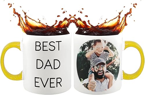 Vista 5 de Taza de café personalizada con foto, texto, imagen, nombre, regalos personalizados para el día del padre, padres, regalos de Navidad, taza de café