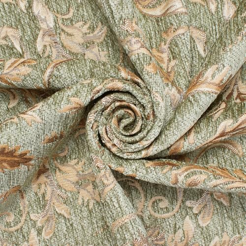 Floral Scroll Polyester Chenille Jacquard Heavy...