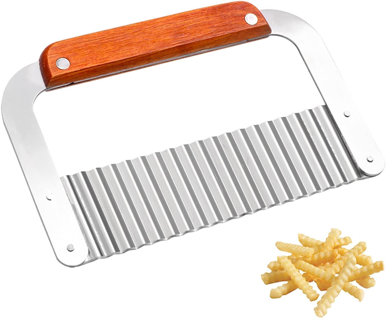 Baskety Crinkle Cutters, Crinkle Cutting Tool French Fry Slicer Stainless Steel Blade Wooden Handle Vegetable Salad Chopping Knife. (B07Y57GYVT) Amazon Price History, Amazon Price Tracker