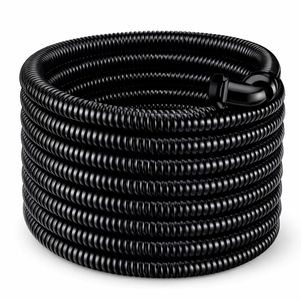 Juego de manguera de 1"1/4 (35 mm) 8 metros para bombas sumergibles – Tubo de desagüe de agua con accesorios, alta resistencia, uso doméstico y profesional