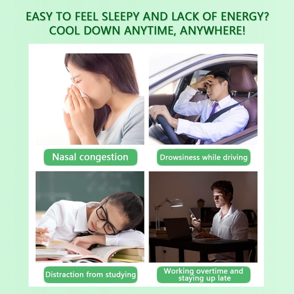 Nasal Stick, Instant Relief and Refreshment, Travel Size, Quick Acting Long Lasting Invigorating Scent, Non Irritating Nasal Inhaler (Large, Mint, Strong Mint, Grapefruit, Lavender, Green Tea) - Image 4