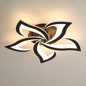 Riserva LED Ceiling Light 60W, Creative Petals Design, 3000K, Black