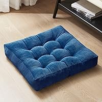 Vista 12 de Degrees of Comfort Almohada de Suelo para Meditación, Almohadas Cuadradas Grandes de Asiento para Adultos, Cojín de Pana Acolchado para Sala