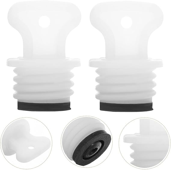 NOLITOY 2pcs Hot Water Bottle Stopper, Rubber Seal Plug for Hot Water Bag, Leak-Proof Replacement Cap, Easy to Use for Home and Travel
