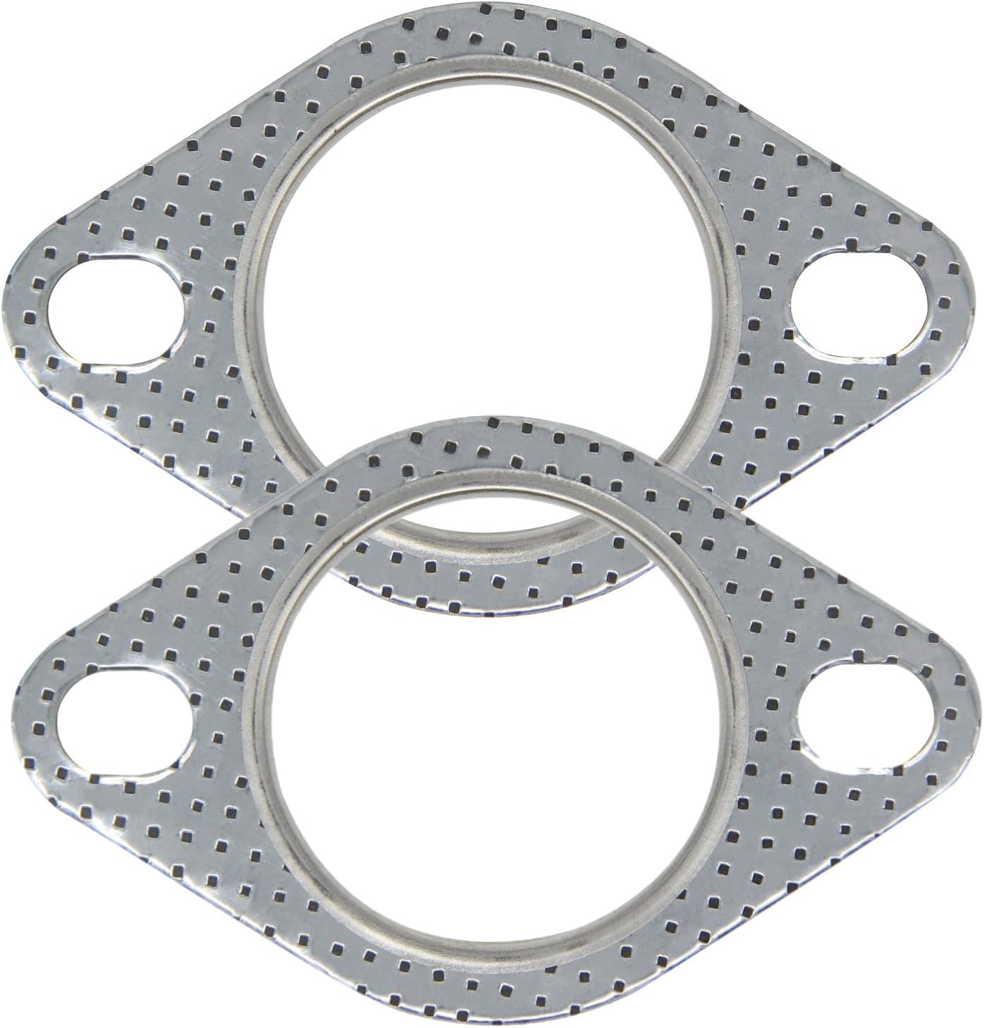 YSIL 2PCS Exhaust Flange Gaskets 2" 2-Bolt Exhaust Manifold Gasket Replacement Car Exhaust Gasket Car Accessories OEM#120-06310-0002