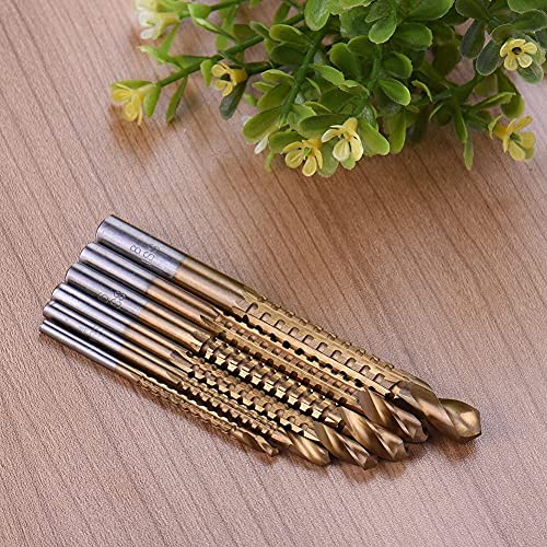 Titanium Drill Saw Bit Set Hss Serrated Bit Hole Drilling Carpenter Hacksaw Drill Bits Kit Set Cuts Through Wood Dry Wall Plastic Metal 3-8Mm #TOP4