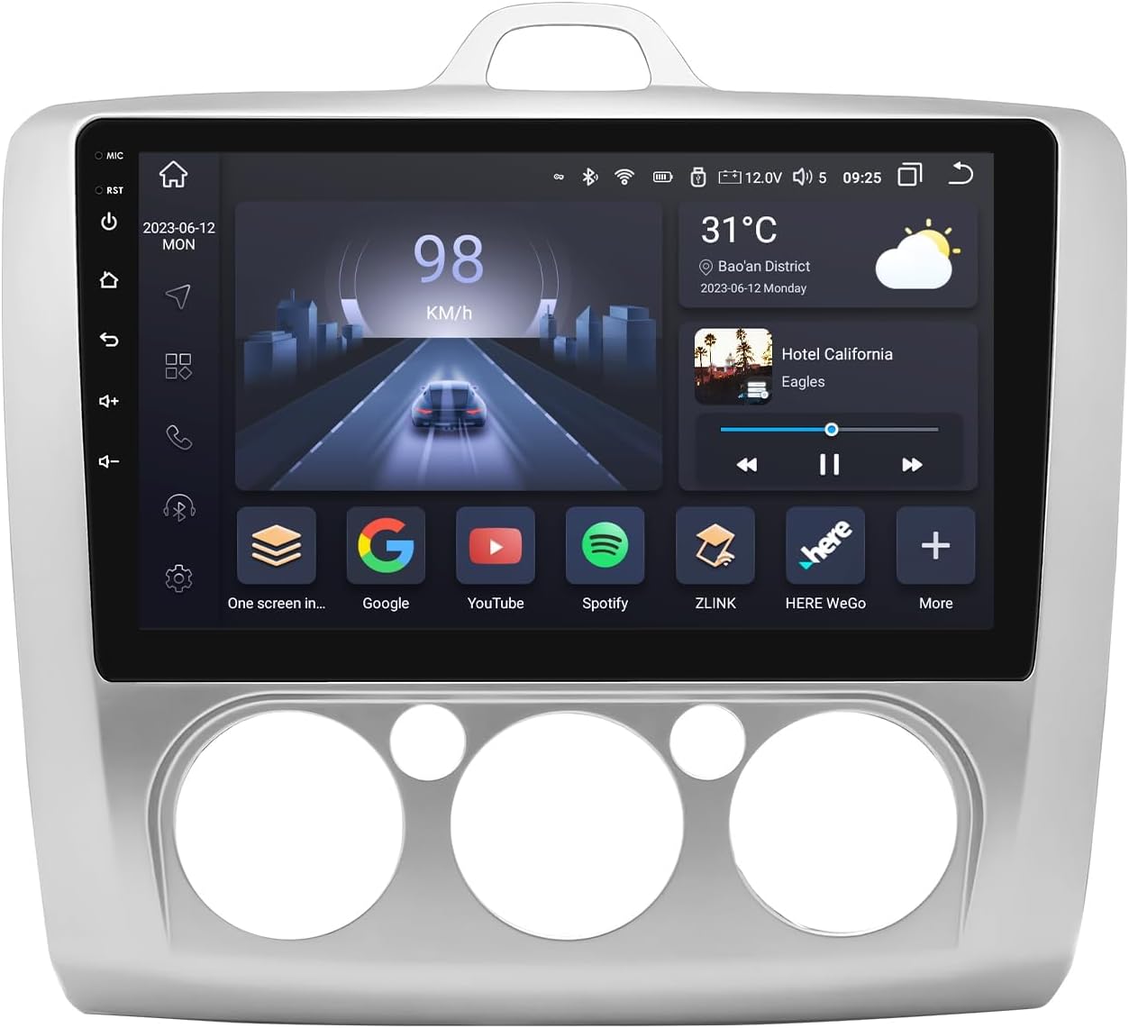Android 10 system 9 Inch Capacitive Touch Screen Car Stereo Multimedia Player GPS Navi with Bluetooth Mirror-link TPMS USB SWC FM Radio Audio for Ford Focus Exi MT 2004-2011