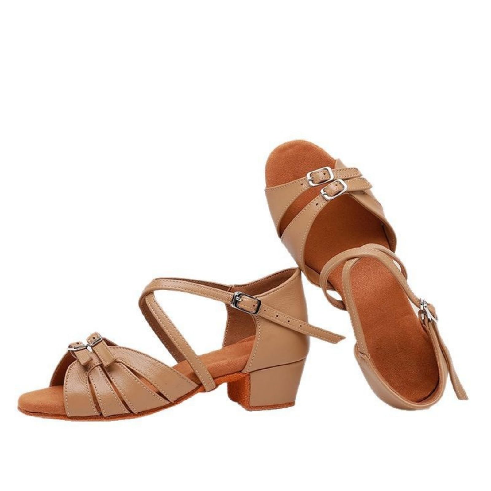 Hixingo Scarpe Ballo Latino Donna Tacco Basso 3cm | Ideale Per Salsa e Ballo Da Sala. Realizzato In Materiali Morbidi e Traspiranti Per Un Comfort Eccezionale Ballando