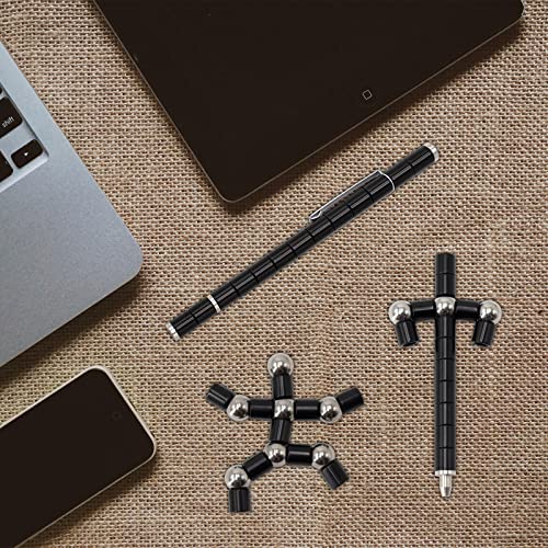 Magnetic Fidget Pen，Cool Fidget Toys，Gift for Teenage Boys,Figette Toys - Perfect for Stress Relief and Focus - Great Fidget Toy for Adults and Teens - Unique Gift for Boys and Girls(Black) - Thumbnail 5
