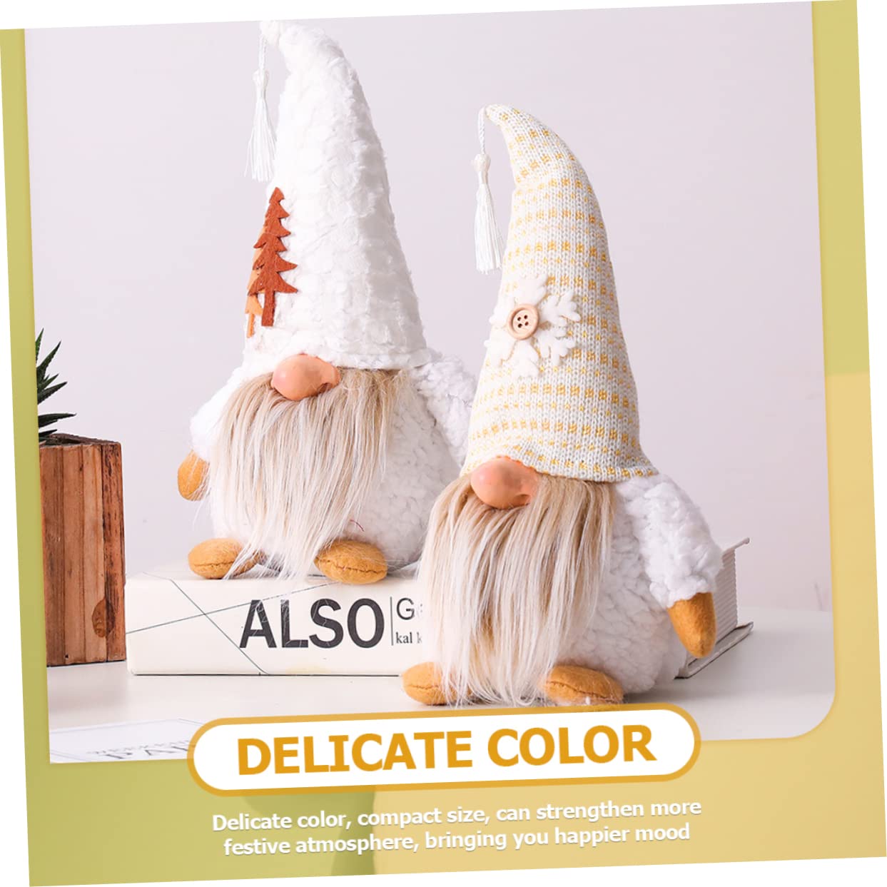 IMIKEYA 5St GNOME Schmuckstücke Stoffzwerge Dekorationen Hausdekorationen für zu Hause weihnachtsdeko weihnachtsgnom Ornament Weihnachtszwerg basteln Weihnachtszwergpuppe Gnom-Puppe Weiß