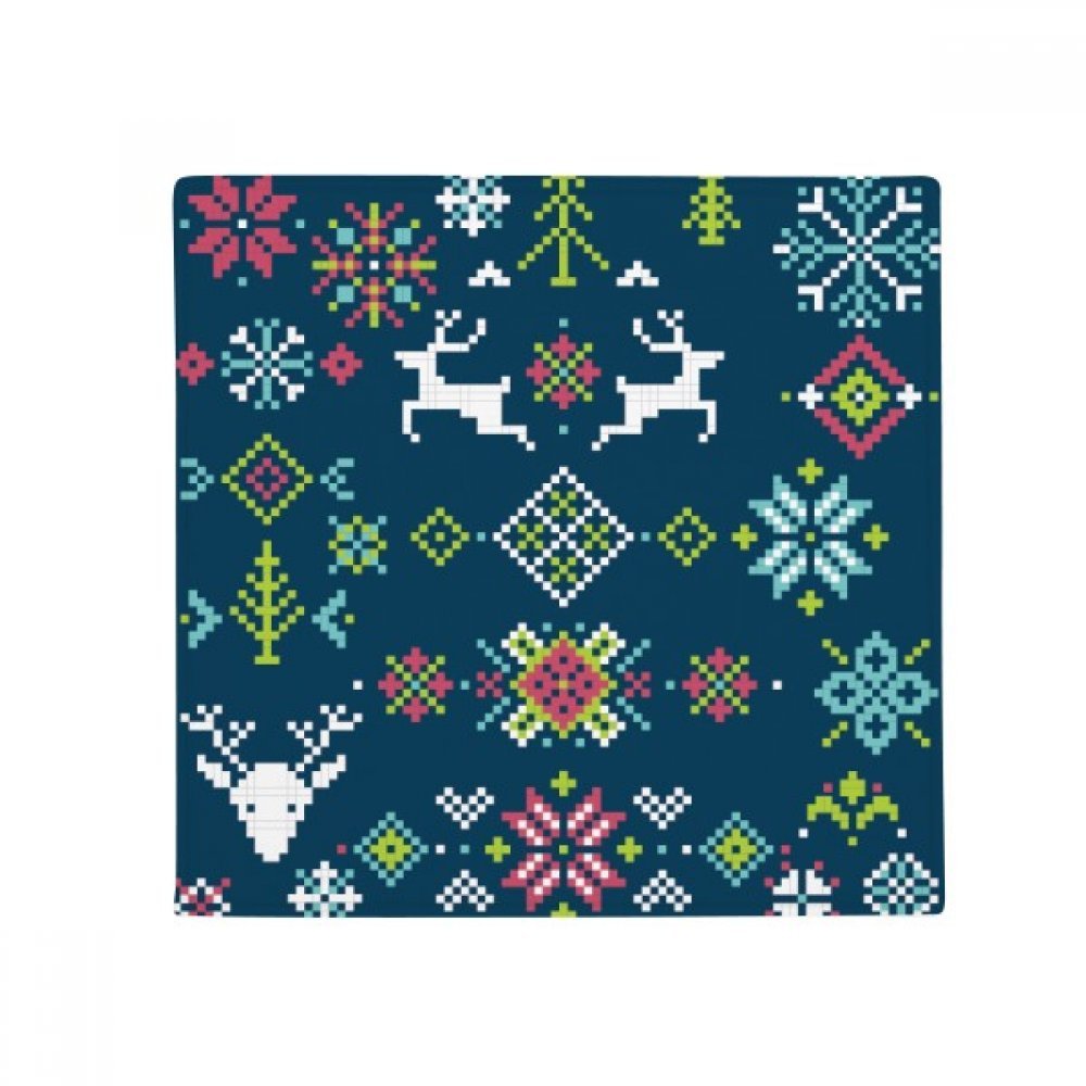 Tapis pour animaux antidérapant cerf de Noël multicolore 80cm