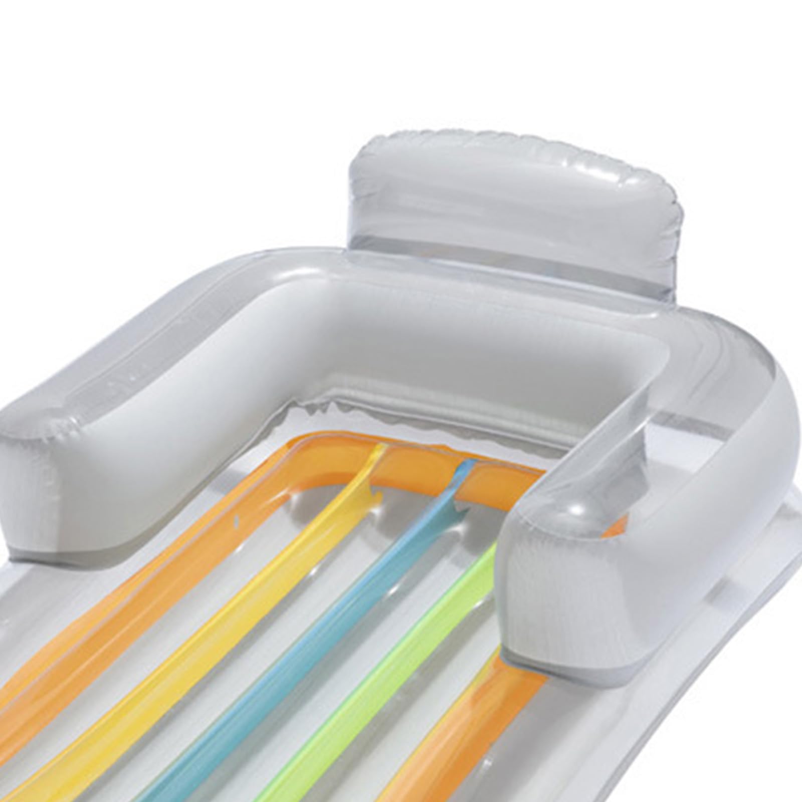 Hamac gonflable pour piscine, chaises longues avec porte-gobelet, appuie-têtes et dossier, matelas pneumatique
