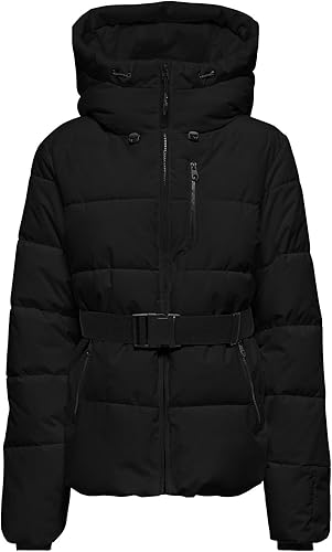 ONLY Onlharper Life Belted Premium Jacket OTW, Black, L, Negro, L