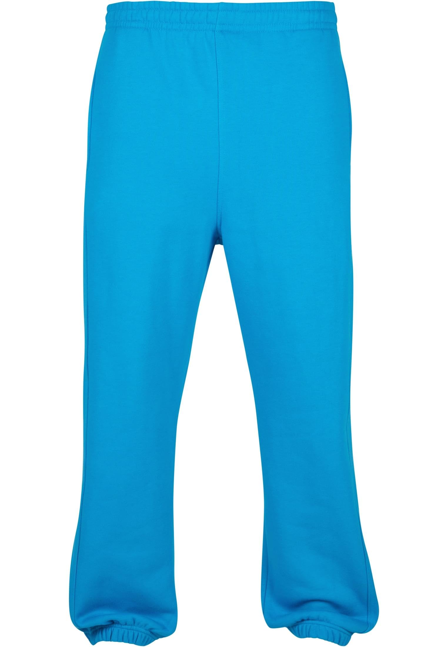 Urban Classics Men's Sweatpants Drawstring Joggers Sport Trousers with Elastic Waist Tracksuit Trousers Elasticated Zipped An, Turquoise, 4XL UK