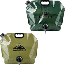 2 Pack Collapsible Water Container 8L/2 Gallon - Leakproof Camping Water Jug with Adjustable Faucet, Reusable BPA Free Water Bag with Spout for Camping Backpack Hiking Outdoor Emergency Prep