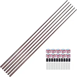 Kit 6 Tacos Ipê Para Sinuca e Bilhar Maxxi 1,45m + Giz e Ponteiras