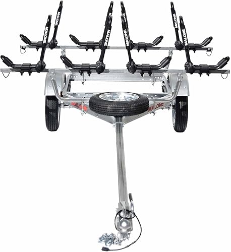 Miniatura 6 de Malone MPG462G2 - Remolque de kayak MicroSport 4 con 4 portadores de kayak en J y neumático de repuesto  Capacidad de 20 pies800 libras  Totalmente