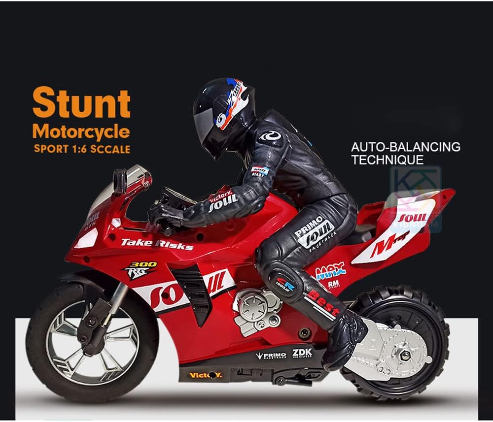 Pihura Remote Control Stunt Motorcycle - 20km/h High-Speed Drift & Rotation, Off-Road One-Wheel RC Bike - Electric Toy Gift for Kids & Adults 1