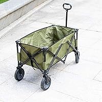 Vista 7 de Carro de jardín portátil, todo terreno, plegable, resistente, con ruedas grandes, para playa, compras, jardín