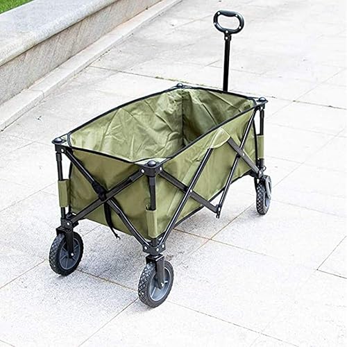 Miniatura 7 de Carro de jardín portátil, todo terreno, plegable, resistente, con ruedas grandes, para playa, compras, jardín