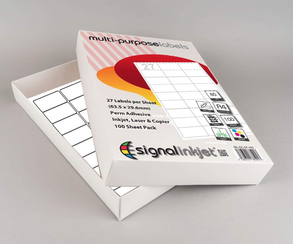 Buy Signalinkjet MultiPurpose FBA A4 White SelfAdhesive Labels Die