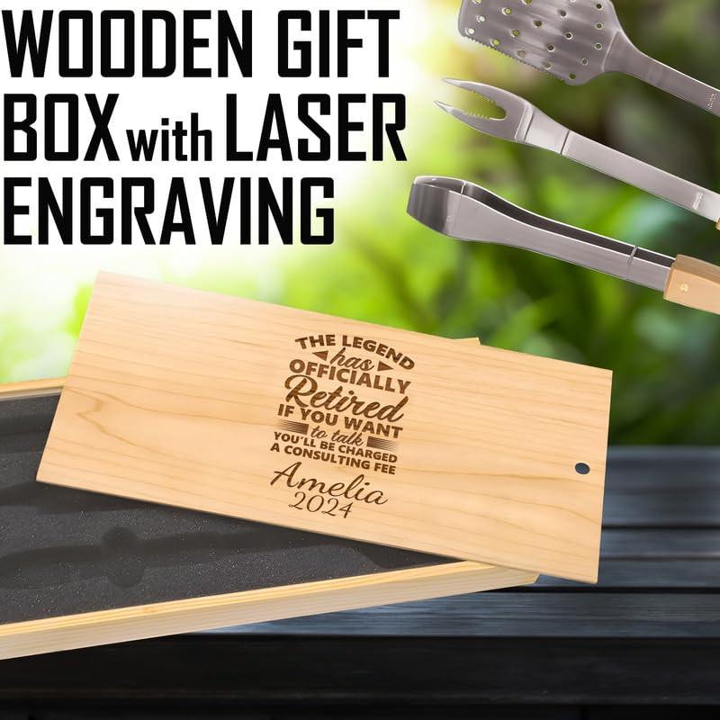 Set de Parrilla Grabado en Caja de Madera miniatura 4