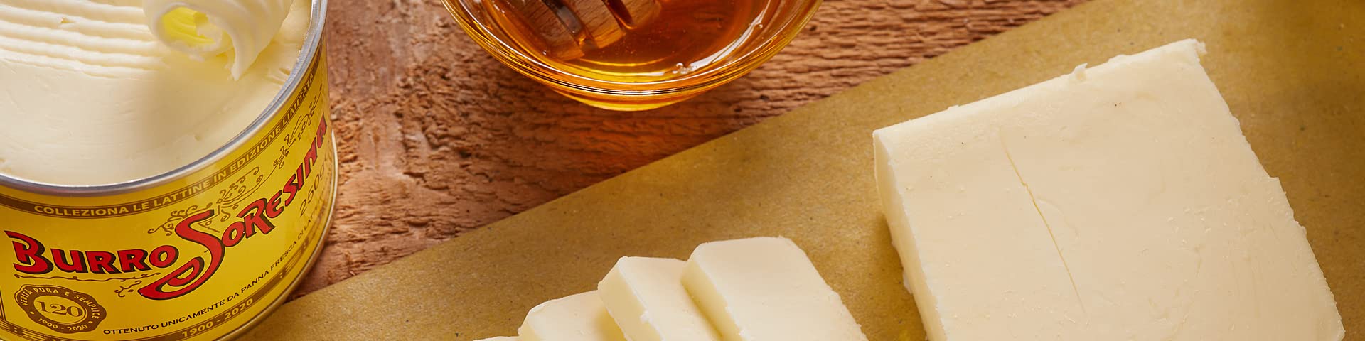 Latteria Soresina Burro - Mantequilla fabricada solo con crema de leche fresca, lata de excelencia italiana con 250 g