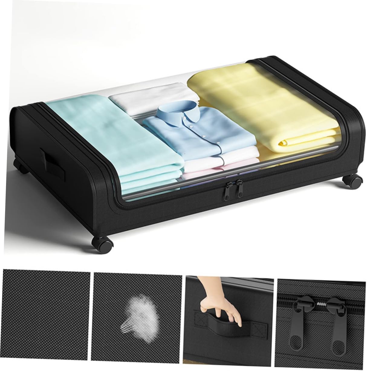 Under Bed Organizer Storage Case Capacity Sundries Holder for Clothes Books Lightweight Design with Sturdy Mesh Structure Space Saving for Neat Home Storage