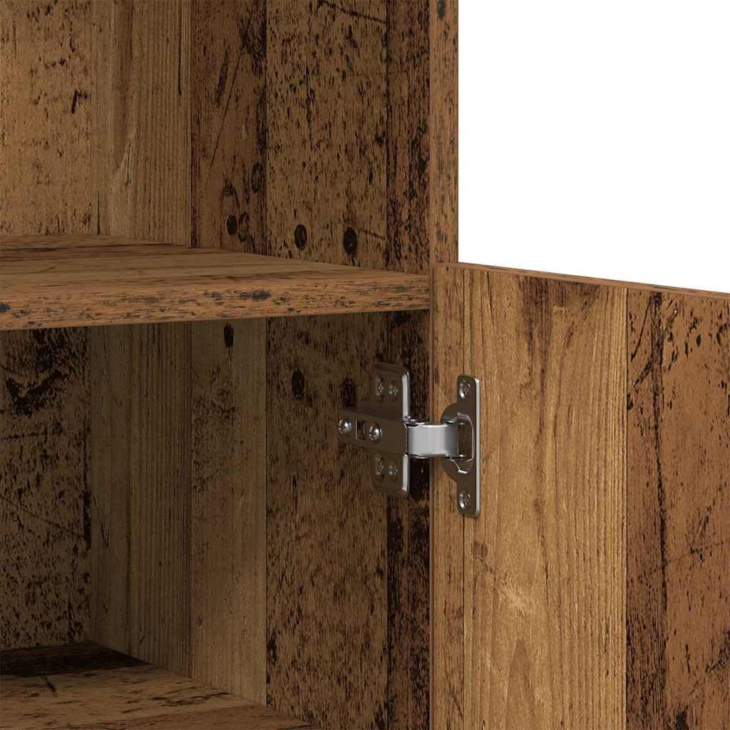 vidaXL Madia LED Marrone 60 x 37 x 100 cm Legno multistrato, Sideboard elegante, mobile moderno rettangolare con luci LED, ampio spazio multi-comparto per la sala da pranzo