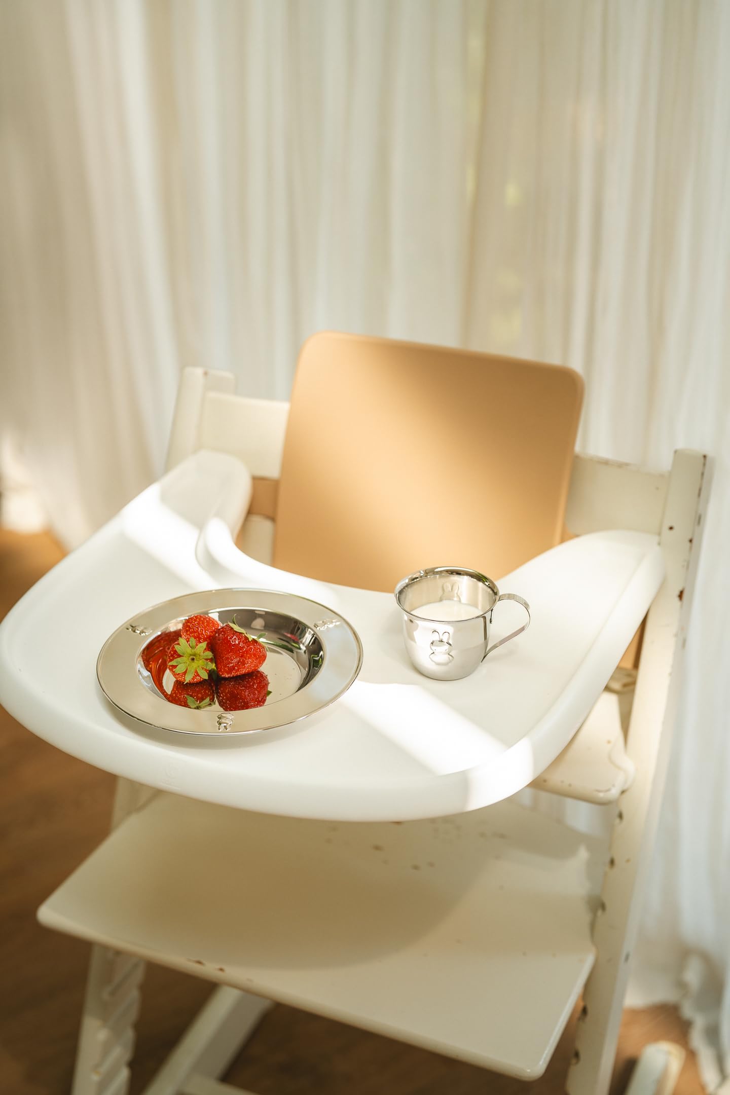Zilverstad - Assiette et tasse Miffy en acier inoxydable