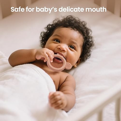 Miniatura 5 de Juego de 3 juguetes de dentición para bebés, mordedores para bebés de 3 a 6 a 12 meses, sin BPA, suaves y texturizados, anillos de dentición de oso